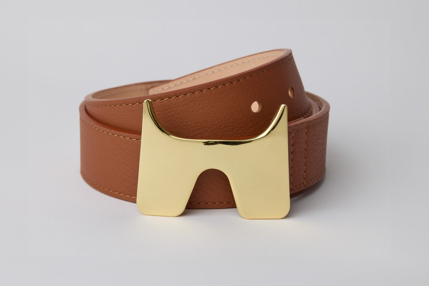 Husham Hago Brown A leather belt