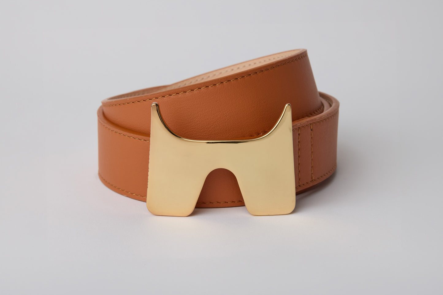 Husham Hago Cognac A leather belt