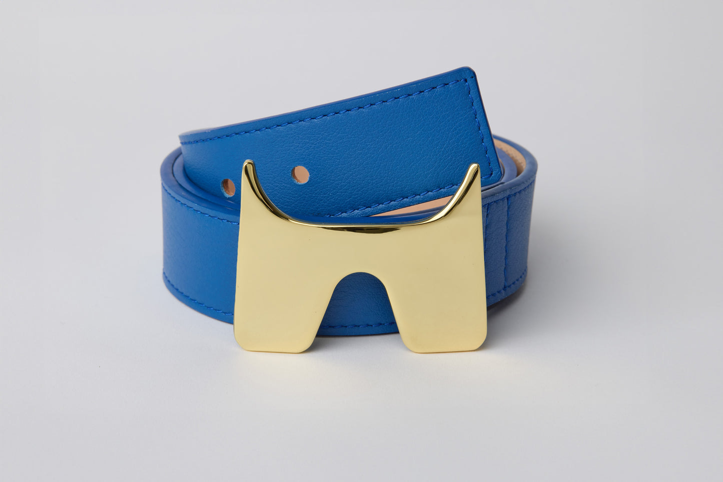 Husham Hago Royal Blue A leather Belt