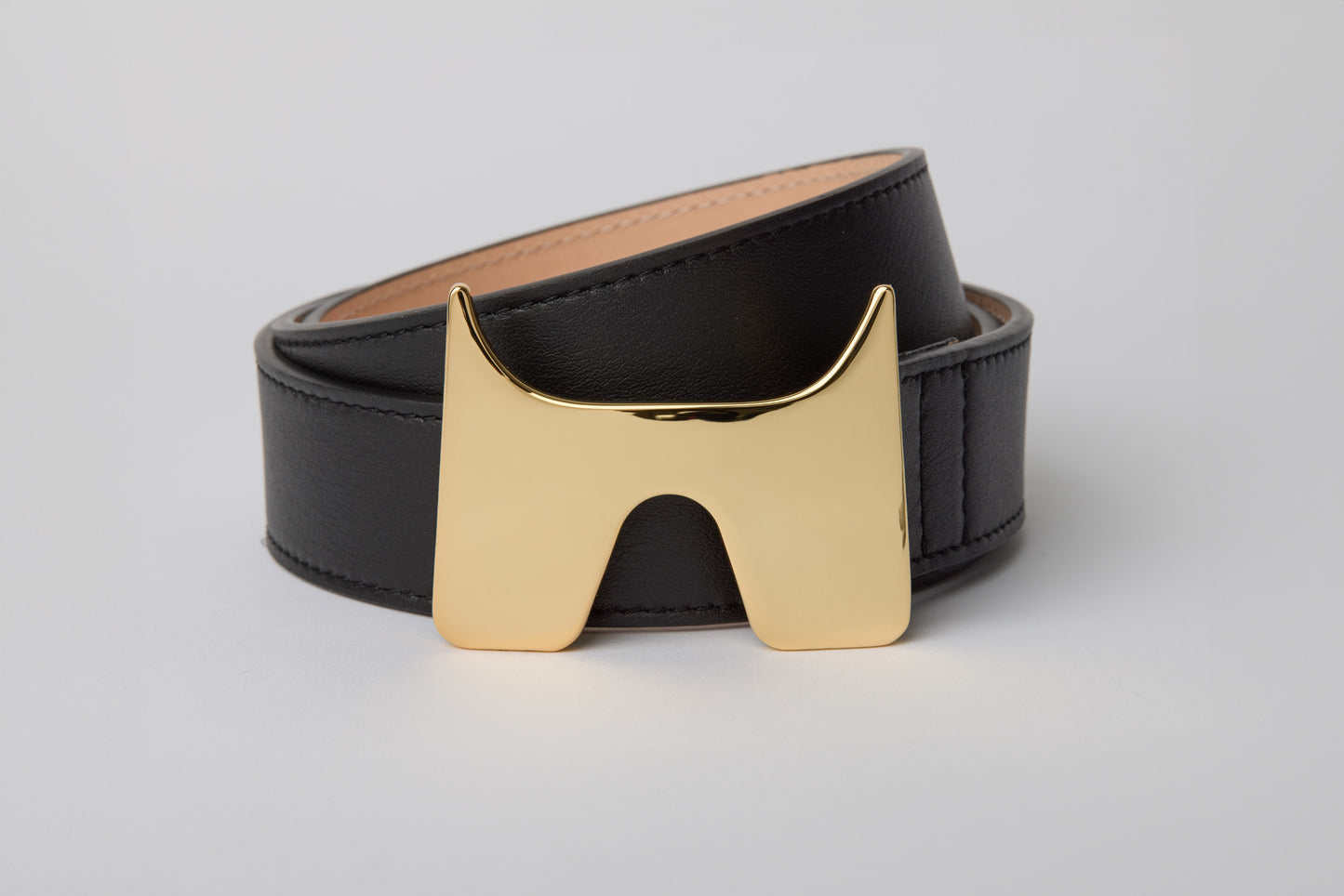 Husham Hago Black A leather belt