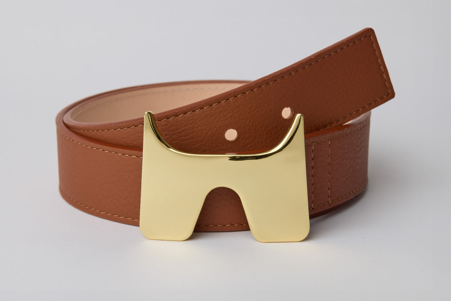 Husham Hago Brown A leather belt