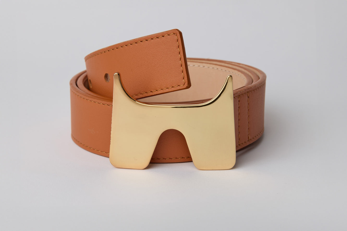 Husham Hago Cognac A leather belt