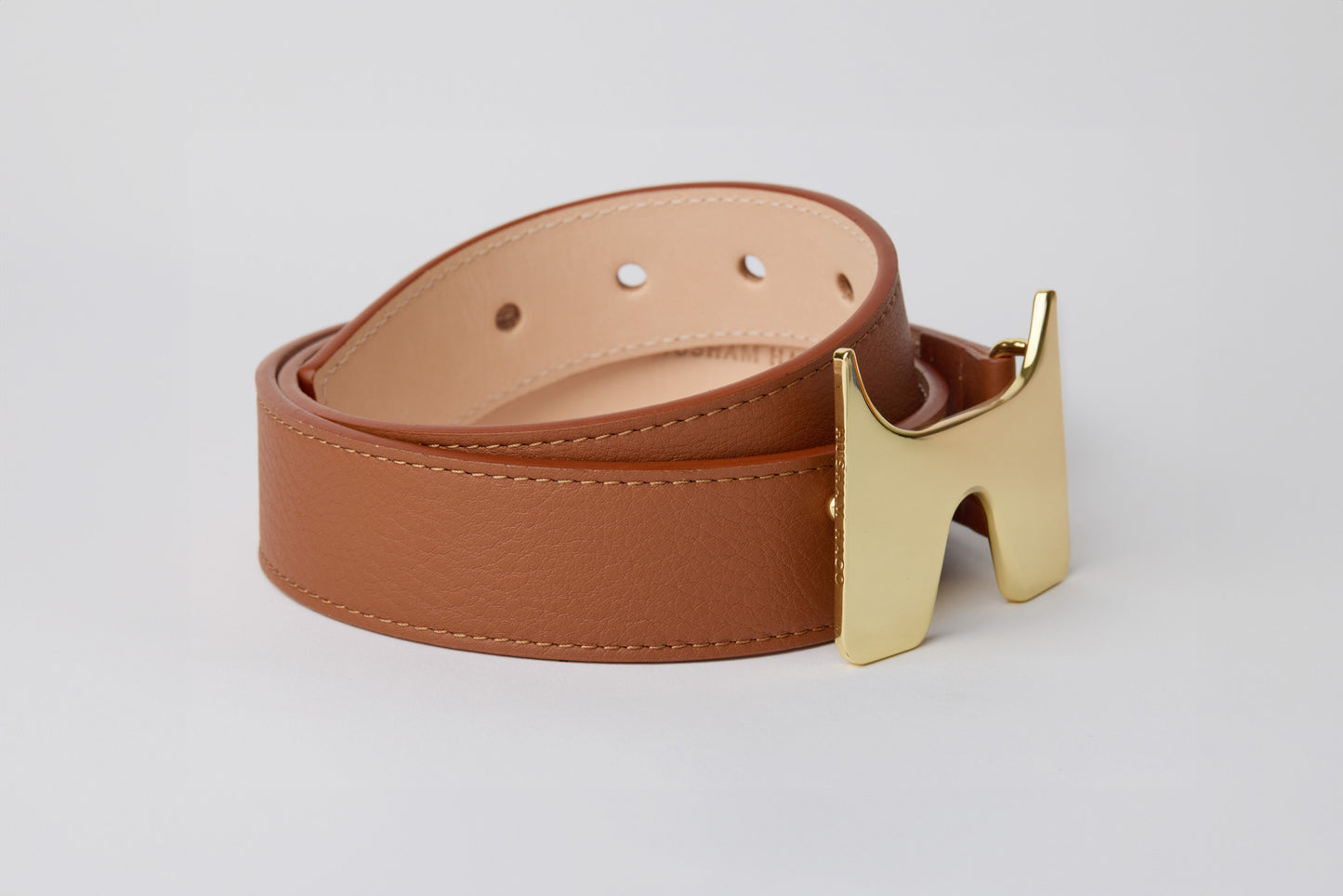 Husham Hago Brown A leather belt