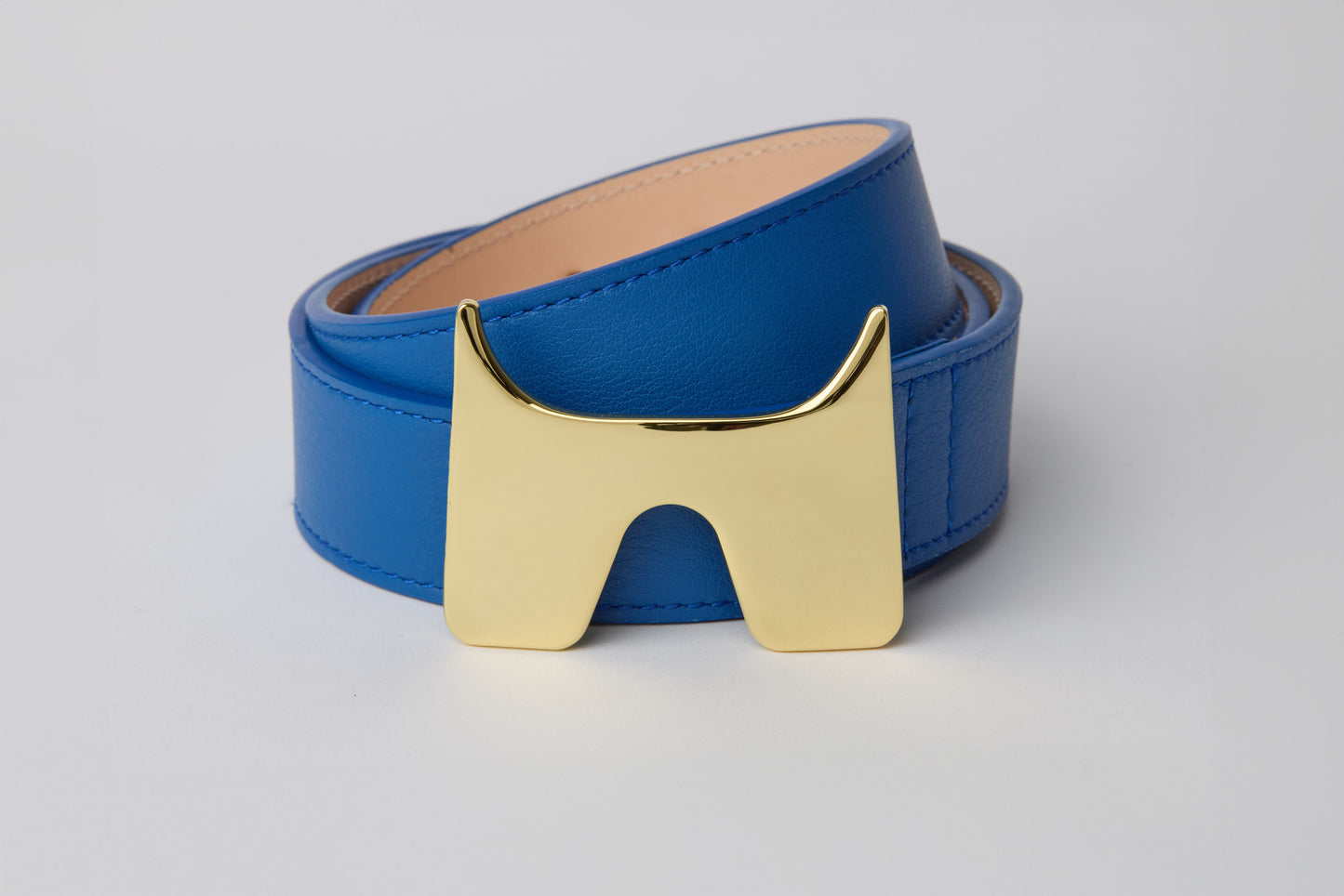 Husham Hago Royal Blue A leather Belt