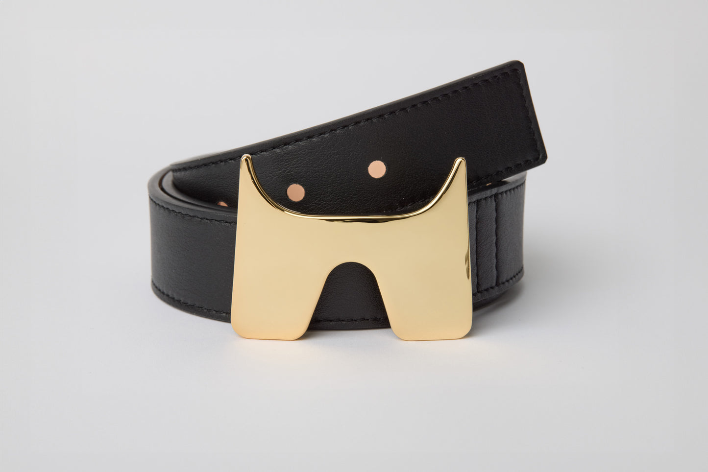 Husham Hago Black A leather belt